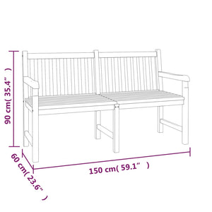 vidaXL 3 Piece Garden Dining Set Solid Wood Teak