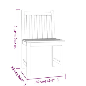 vidaXL 4 Piece Garden Dining Set Solid Wood Teak