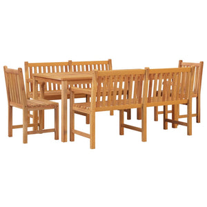 vidaXL 5 Piece Garden Dining Set Solid Wood Teak