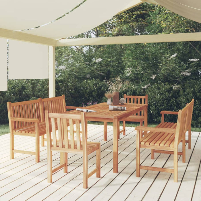 vidaXL 5 Piece Garden Dining Set Solid Wood Teak