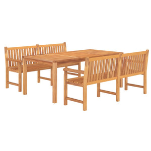 vidaXL 3 Piece Garden Dining Set Solid Wood Teak