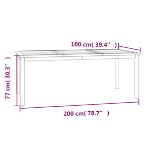 vidaXL 3 Piece Garden Dining Set Solid Wood Teak