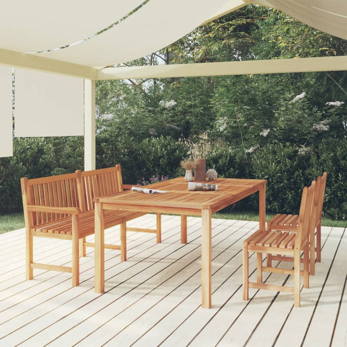 vidaXL 4 Piece Garden Dining Set Solid Wood Teak