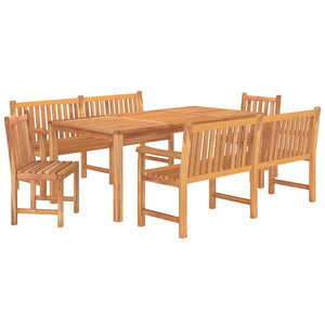 vidaXL 5 Piece Garden Dining Set Solid Wood Teak