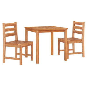 vidaXL 3 Piece Garden Dining Set Solid Wood Teak