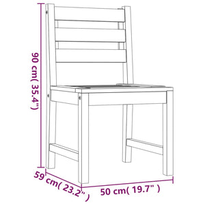 vidaXL 3 Piece Garden Dining Set Solid Wood Teak