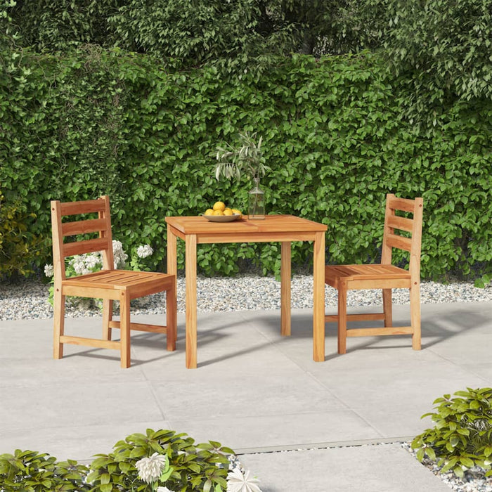 vidaXL 3 Piece Garden Dining Set Solid Wood Teak