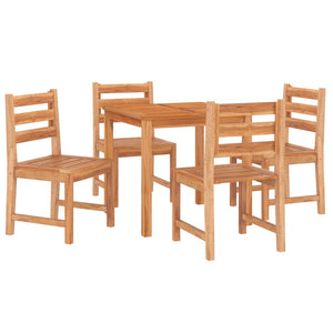 vidaXL 5 Piece Garden Dining Set Solid Wood Teak