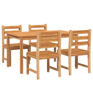 vidaXL 5 Piece Garden Dining Set Solid Wood Teak