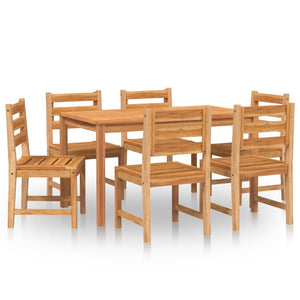 vidaXL 7 Piece Garden Dining Set Solid Wood Teak