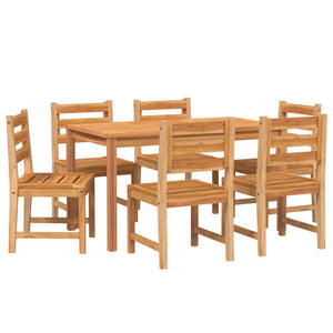 vidaXL 7 Piece Garden Dining Set Solid Wood Teak