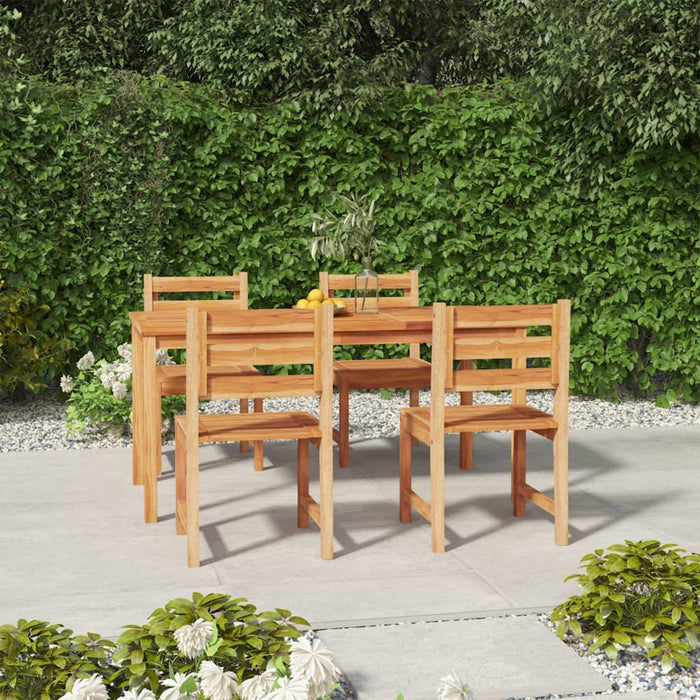 vidaXL 5 Piece Garden Dining Set Solid Wood Teak