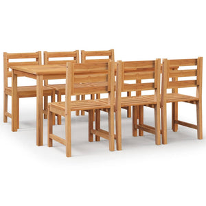 vidaXL 7 Piece Garden Dining Set Solid Wood Teak