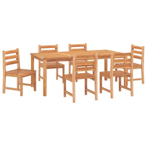 vidaXL 7 Piece Garden Dining Set Solid Wood Teak