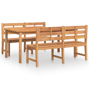 vidaXL 3 Piece Garden Dining Set Solid Wood Teak