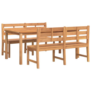 vidaXL 3 Piece Garden Dining Set Solid Wood Teak