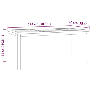 vidaXL 3 Piece Garden Dining Set Solid Wood Teak