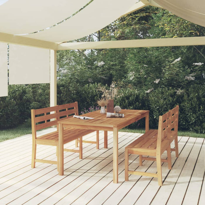 vidaXL 3 Piece Garden Dining Set Solid Wood Teak