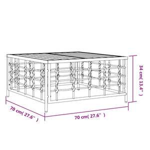 vidaXL Garden Table Anthracite 70x70x34 cm Poly Rattan