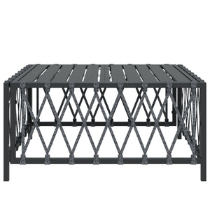 vidaXL Garden Table Anthracite 70x70x34 cm Woven Fabric