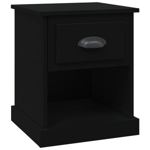 vidaXL Bedside Cabinet Black 39x39x47.5 cm Engineered Wood