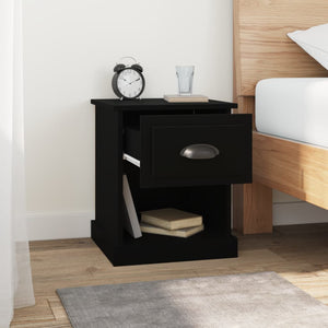 vidaXL Bedside Cabinet Black 39x39x47.5 cm Engineered Wood