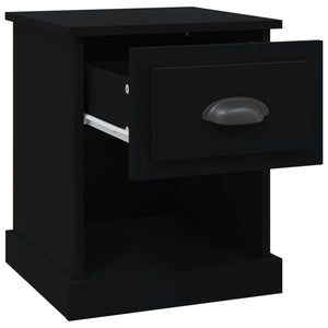 vidaXL Bedside Cabinet Black 39x39x47.5 cm Engineered Wood