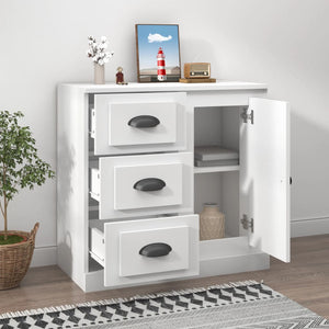 vidaXL Sideboard White 70x35.5x67.5 cm Engineered Wood