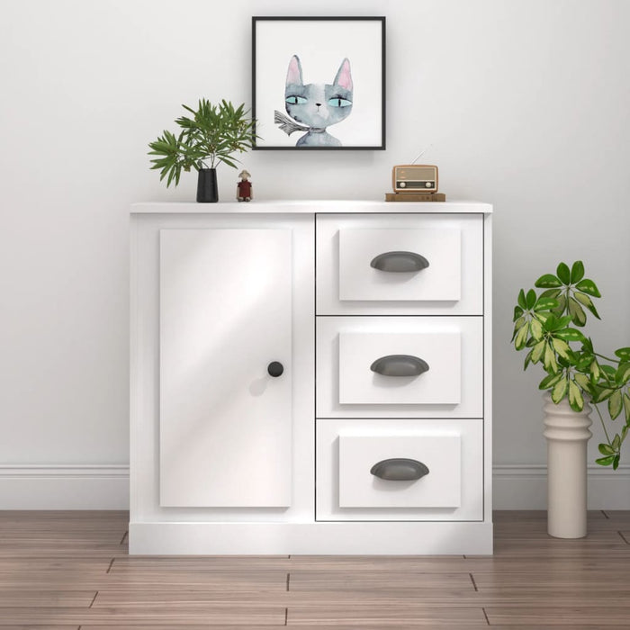 vidaXL Sideboard White 70x35.5x67.5 cm Engineered Wood