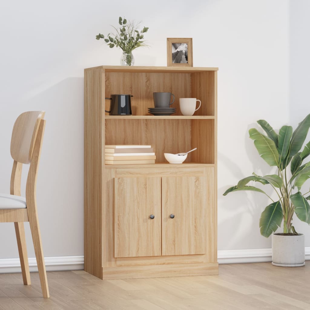 vidaXL Highboard Sonoma Oak 60x35.5x103.5 cm Engineered Wood