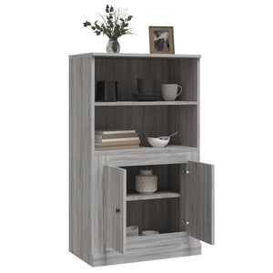 vidaXL Highboard Grey Sonoma 60x35.5x103.5 cm Engineered Wood