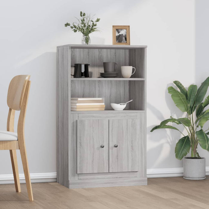 vidaXL Highboard Grey Sonoma 60x35.5x103.5 cm Engineered Wood