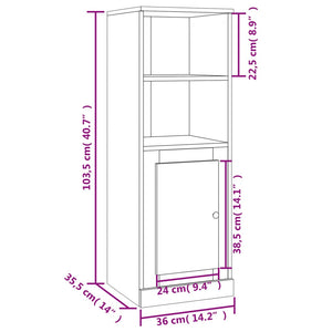 vidaXL Highboard White 36x35.5x103.5 cm Engineered Wood