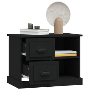 vidaXL Bedside Cabinet Black 60x35.5x45 cm