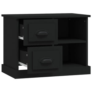 vidaXL Bedside Cabinet Black 60x35.5x45 cm