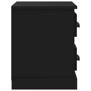 vidaXL Bedside Cabinet Black 60x35.5x45 cm