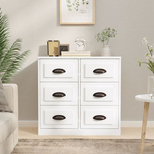 vidaXL Sideboard White 70x35.5x67.5 cm Engineered Wood