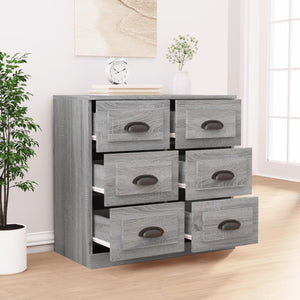 vidaXL Sideboard Grey Sonoma 70x35.5x67.5 cm Engineered Wood