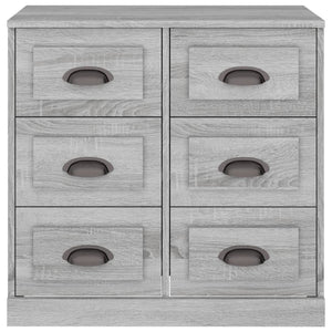 vidaXL Sideboard Grey Sonoma 70x35.5x67.5 cm Engineered Wood