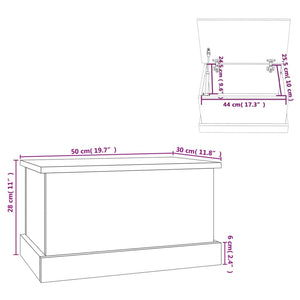 vidaXL Storage Box Sonoma Oak 50x30x28 cm Engineered Wood