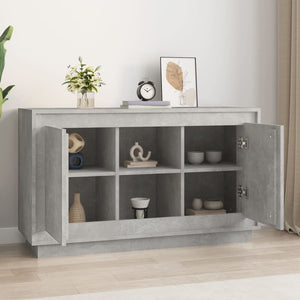 vidaXL Sideboard Concrete Grey 102x35x60 cm Engineered Wood