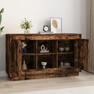 vidaXL Sideboard Smoked Oak 102x35x60 cm Engineered Wood