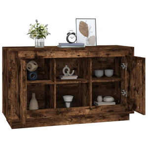 vidaXL Sideboard Smoked Oak 102x35x60 cm Engineered Wood