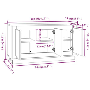 vidaXL Sideboard White 102x35x55 cm Engineered Wood