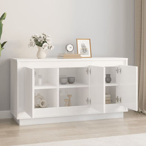 vidaXL Sideboard High Gloss White 102x35x55 cm Engineered Wood