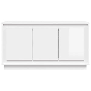 vidaXL Sideboard High Gloss White 102x35x55 cm Engineered Wood