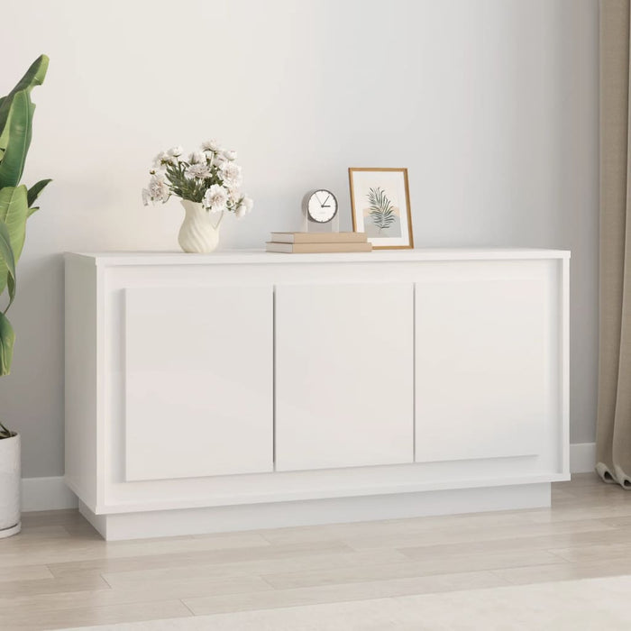 vidaXL Sideboard High Gloss White 102x35x55 cm Engineered Wood