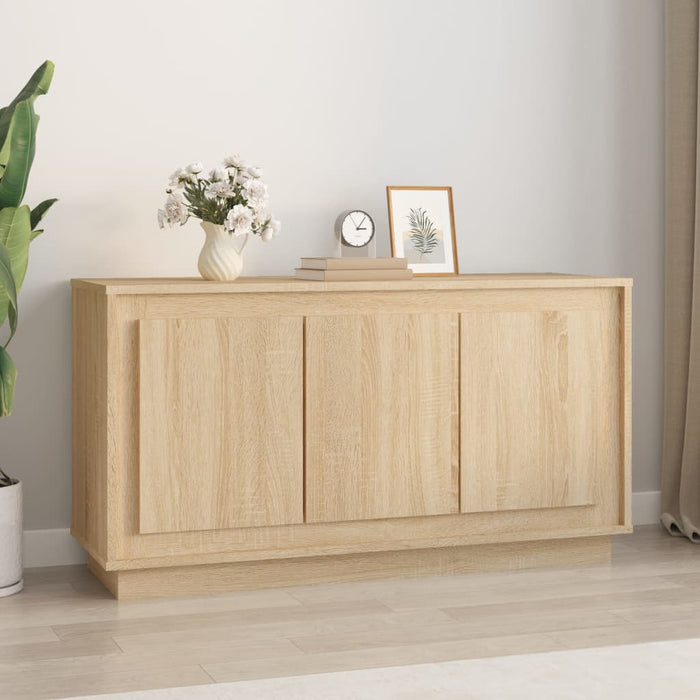 vidaXL Sideboard Sonoma Oak 102x35x55 cm Engineered Wood