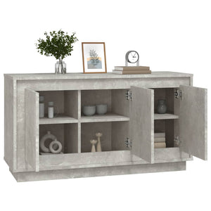 vidaXL Sideboard Concrete Grey 102x35x55 cm Engineered Wood