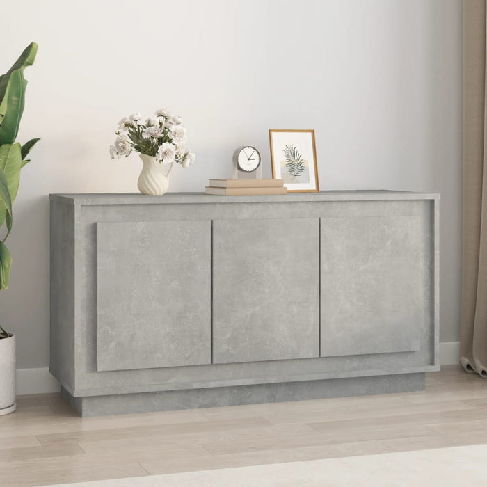 vidaXL Sideboard Concrete Grey 102x35x55 cm Engineered Wood